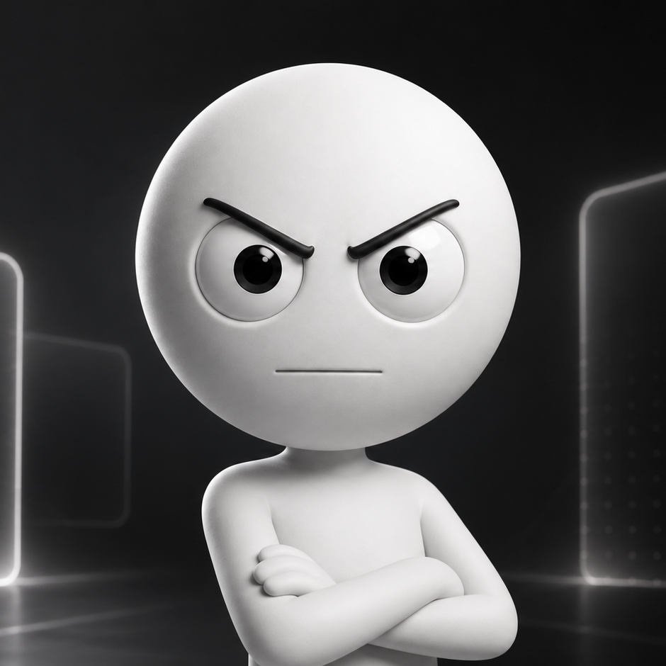 Cynic Stick character with an unimpressed expression